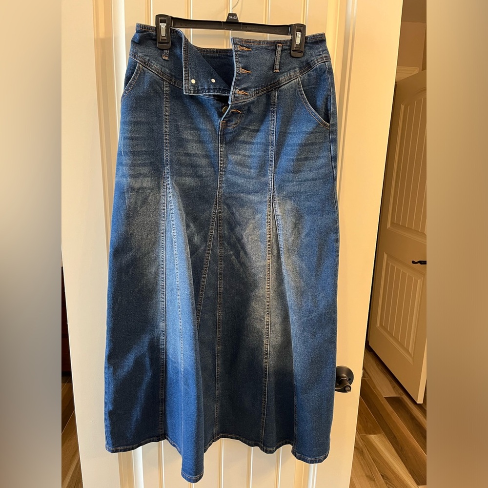 Women’s long denim skirt